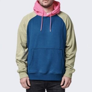 Spark Paws Colorblock Hooded Hoodie Fleece Lined Sweatshirt Unisex Size Small